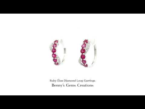 Ruby Élan Diamond Loop Earrings