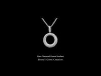 Pave Diamond Donut Pendant with circular design and brilliant sparkle in elegant white gold setting