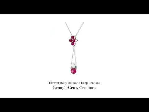 Ruby Diamond Drop Pendant