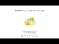 1.00 carat fancy brownish yellow diamond featuring a warm golden hue and brilliant sparkle, ideal for elegant engagement rings or fine jewelry creations.