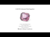 Natural 2.15CTS Unheated Pink Sapphire for fine jewelry