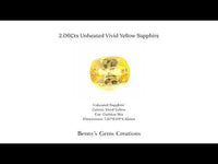 Unheated Vivid Yellow Sapphire 2.06Cts  in cushion mix cut, with RGL gemological report.
