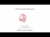 0.82CTS Unheated Orangey Pink Padparadscha - Benny's Gems Creations
