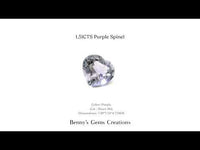 Natural purple spinel, in heart mix cut  7.19 x 7.01 x 4.73 mm, with gemstone report by LGL.