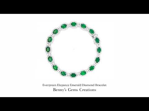 Evergreen Elegance Emerald Diamond Bracelet featuring vivid green emeralds and brilliant diamonds set in a sophisticated gold design.