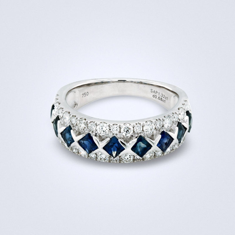 Princess Cut Blue Sapphire Ring - Benny's Gems Creations