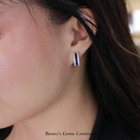 Princess Sapphire Diamond Loops - Benny's Gems Creations
