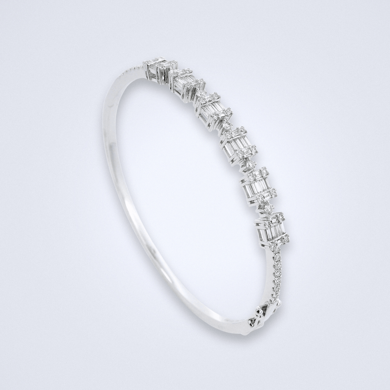 Prismatic Grace Diamond Bangle - Benny's Gems Creations