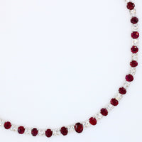 burma pigeon blood ruby diamond necklacce