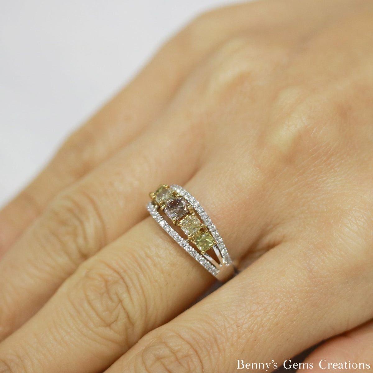 Radiant Harmony Diamond Ring - Benny's Gems Creations