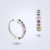 Rainbow Fantasy Sapphire Earrings - Benny's Gems Creations