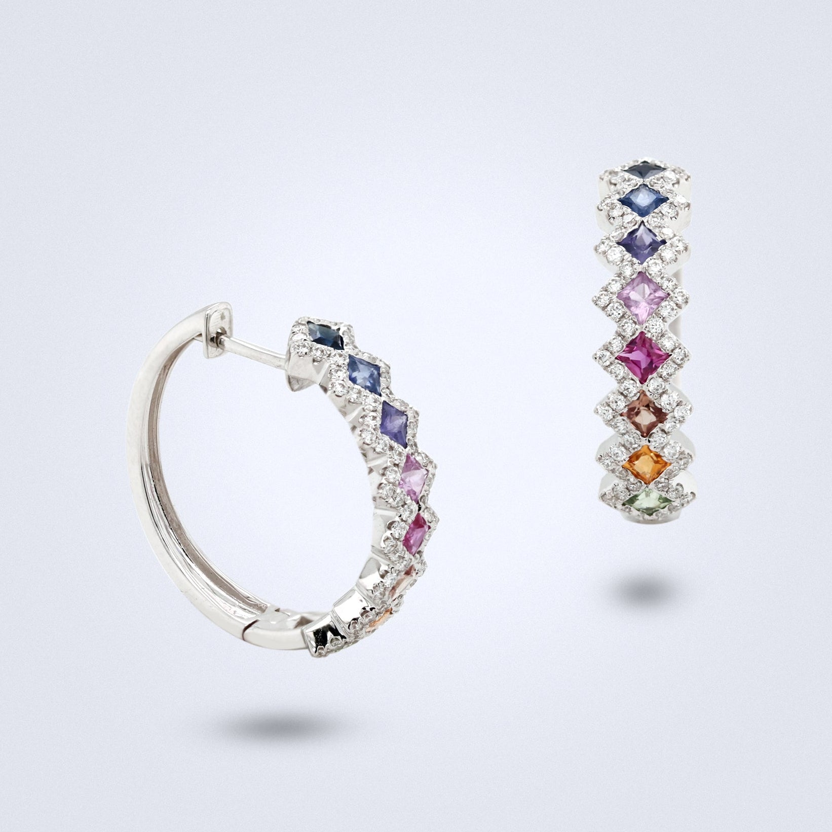 Rainbow Fantasy Sapphire Earrings - Benny's Gems Creations