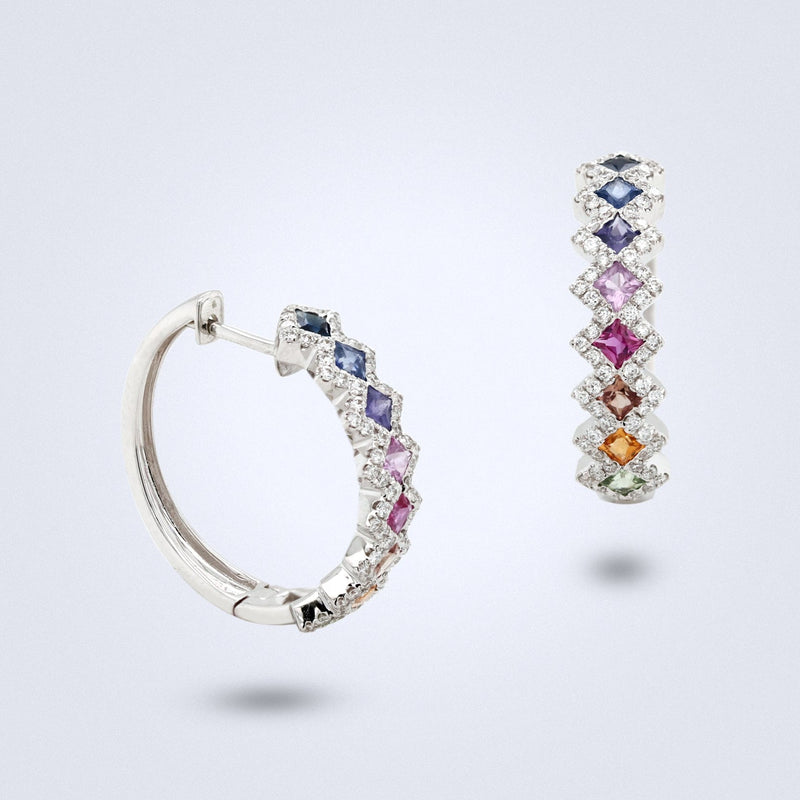 Rainbow Fantasy Sapphire Earrings - Benny's Gems Creations