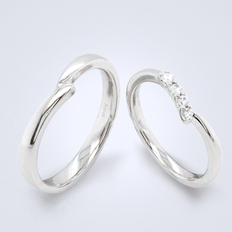 Rei Wedding Bands - Futago Bridal - Benny's Gems Creations
