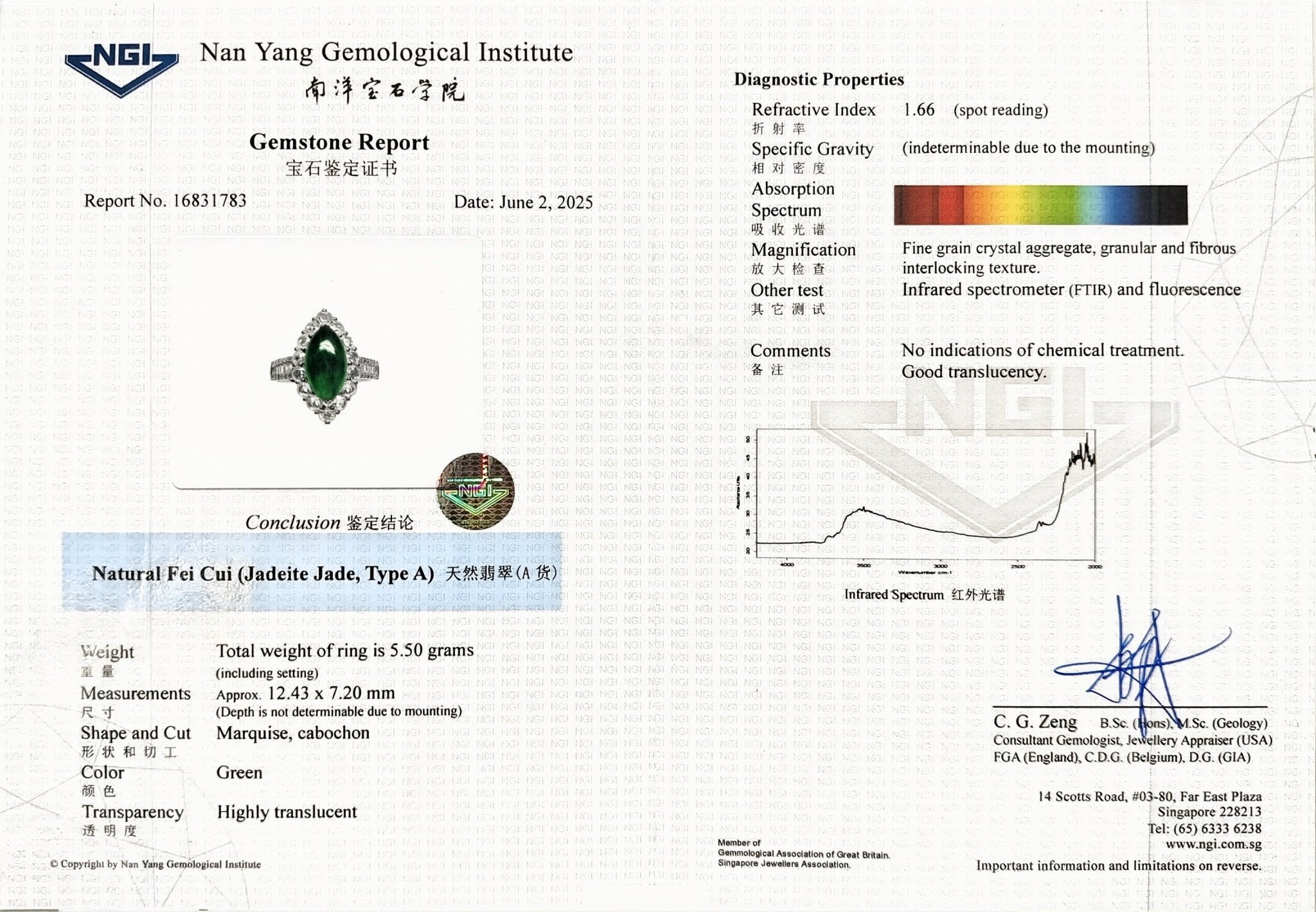 Rose Cut Diamond Navette Jadeite Ring - Benny's Gems Creations