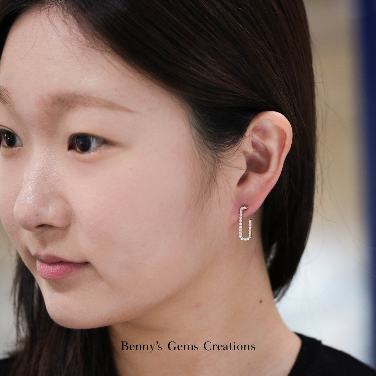 Rose Éclat Diamond Earrings - Benny's Gems Creations