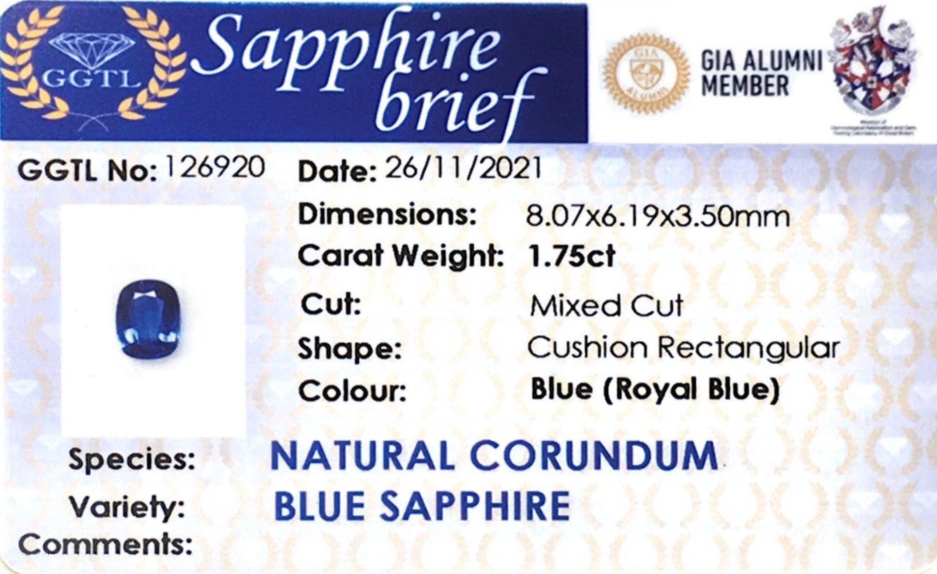 Royal Blue Sapphire Diamond Pendant - Benny's Gems Creations