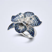 Royal Orchid Blue Sapphire Diamond Ring - Benny's Gems Creations