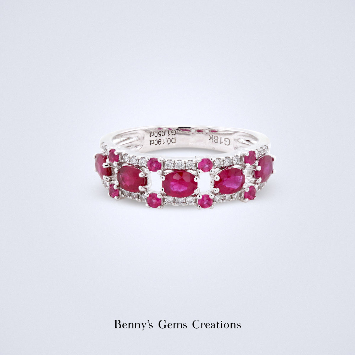 Rubis Cascade Ruby & Diamond Ring - Benny's Gems Creations