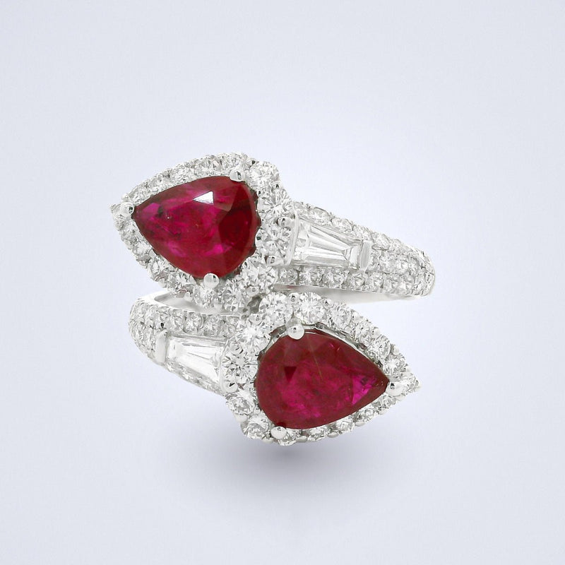 Ruby Embrace Diamond Ring - Benny's Gems Creations