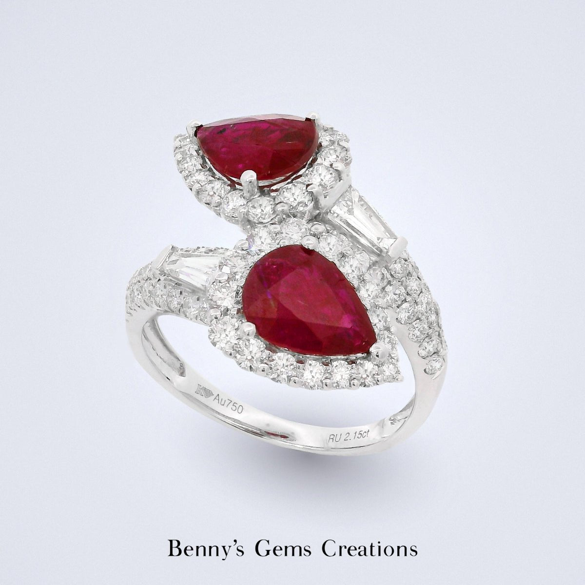 Ruby Embrace Diamond Ring - Benny's Gems Creations