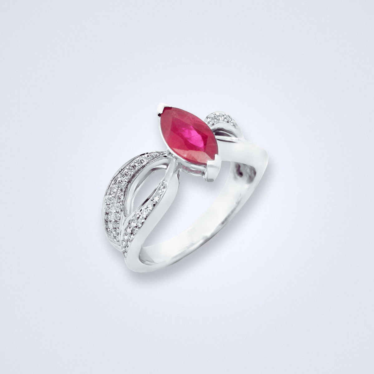 Ruby Eye Diamond Ring - Benny's Gems Creations