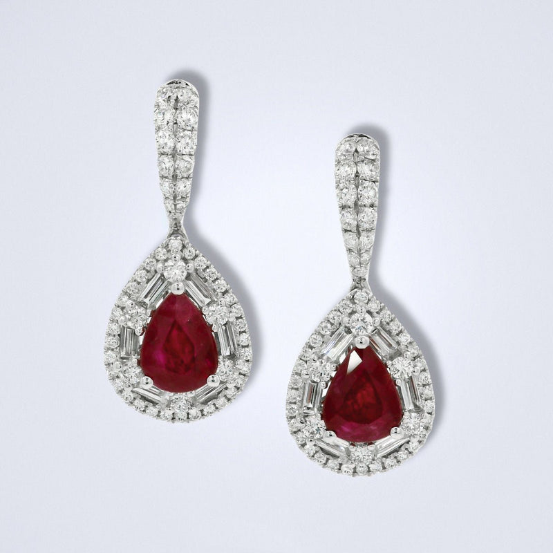 Ruby Royale Diamond Earrings - Benny's Gems Creations