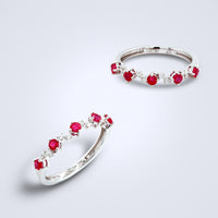 Ruby Twinkle Diamond Stack Ring - Benny's Gems Creations