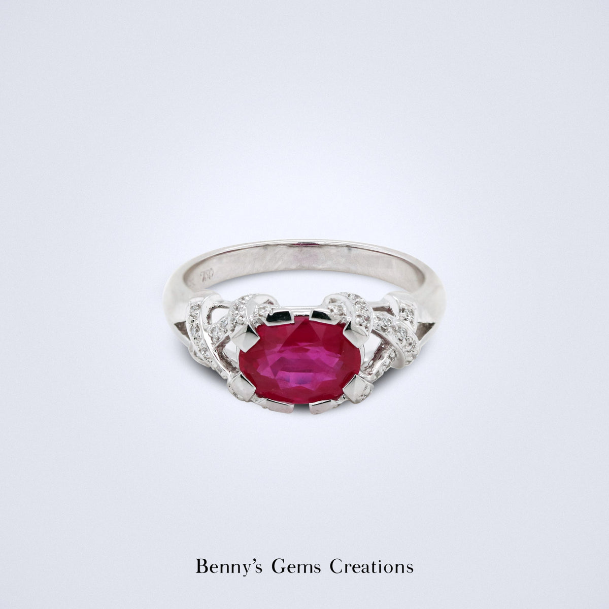 Ruby Weave Diamond Ring - Benny's Gems Creations