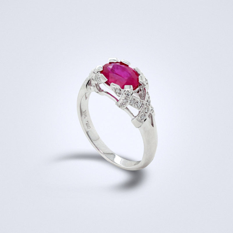 Ruby Weave Diamond Ring - Benny's Gems Creations