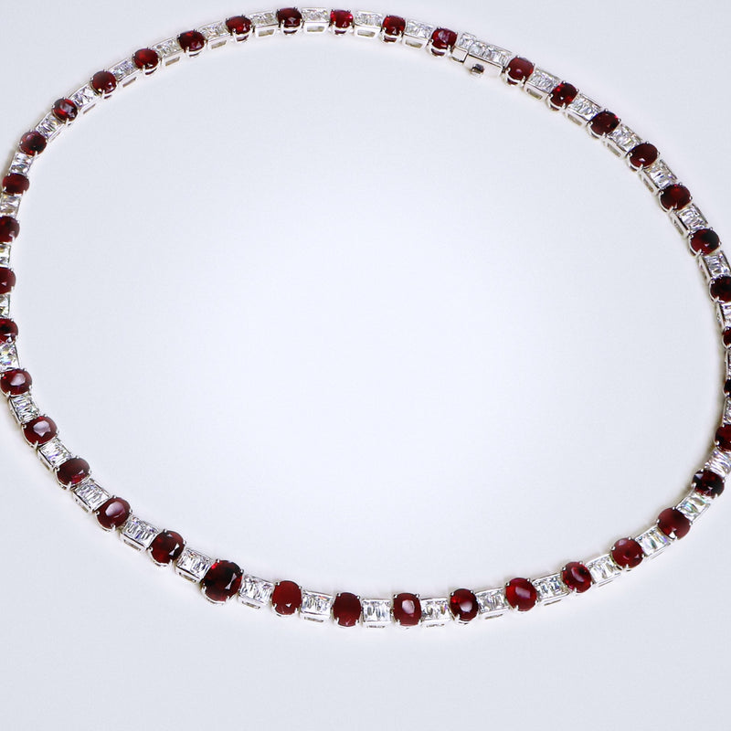 burma unheated pigeon blood ruby diamond necklace