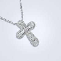 Sacred Radiance Diamond Cross Pendant - Benny's Gems Creations