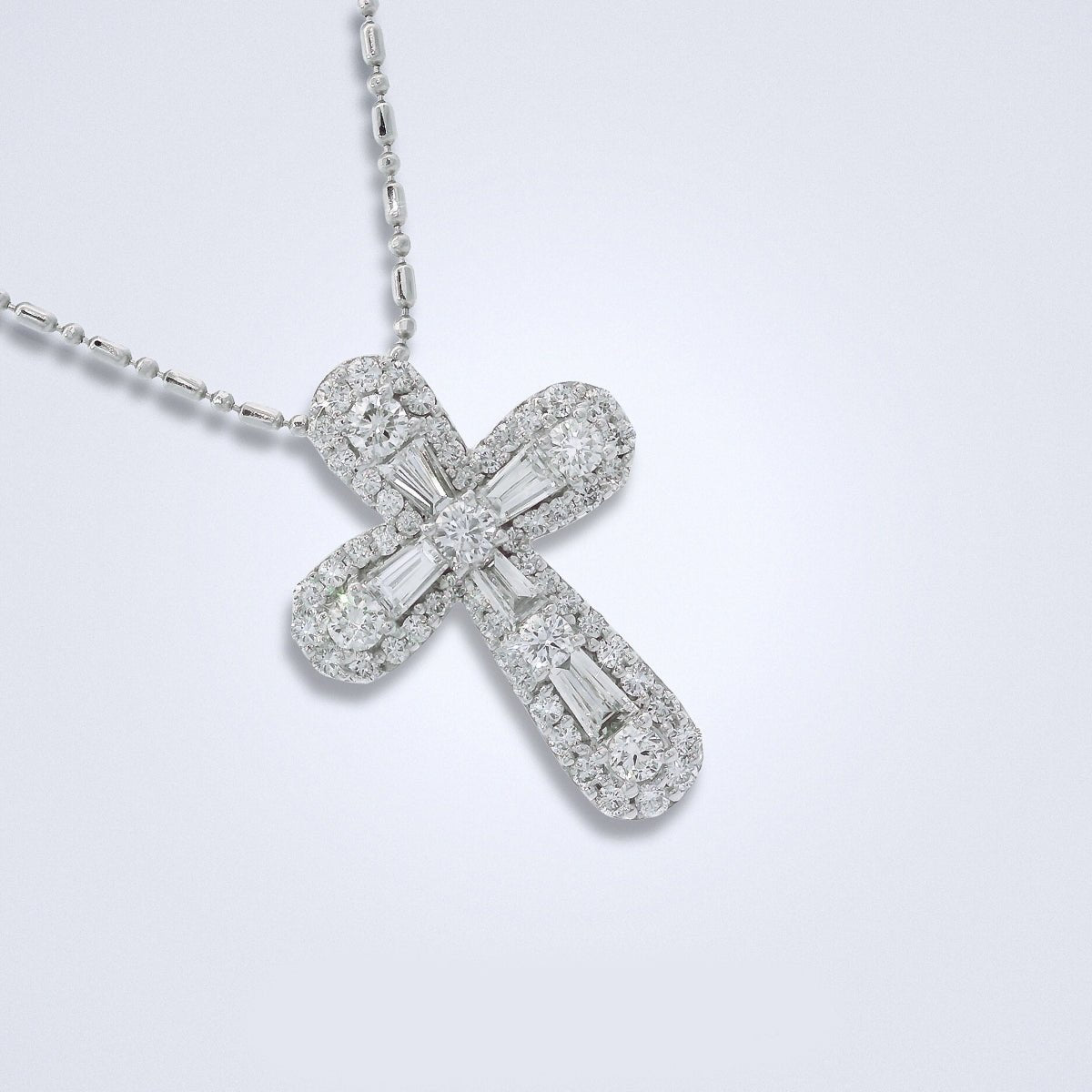 Sacred Radiance Diamond Cross Pendant - Benny's Gems Creations
