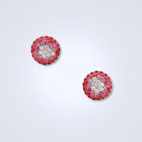 Sapphire Button Diamond Earrings - Benny's Gems Creations