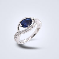 Sapphire Embrace Diamond Ring - Benny's Gems Creations