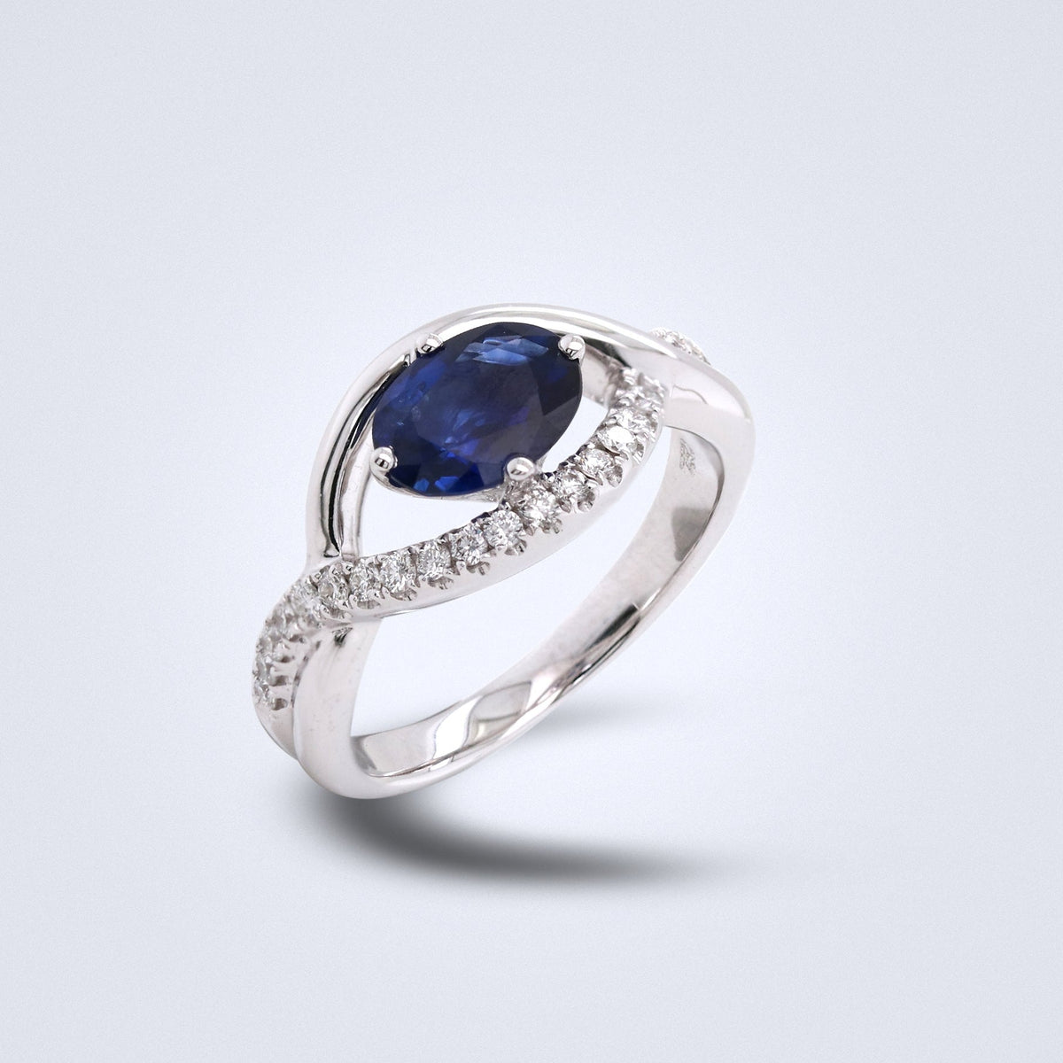 Sapphire Embrace Diamond Ring - Benny's Gems Creations