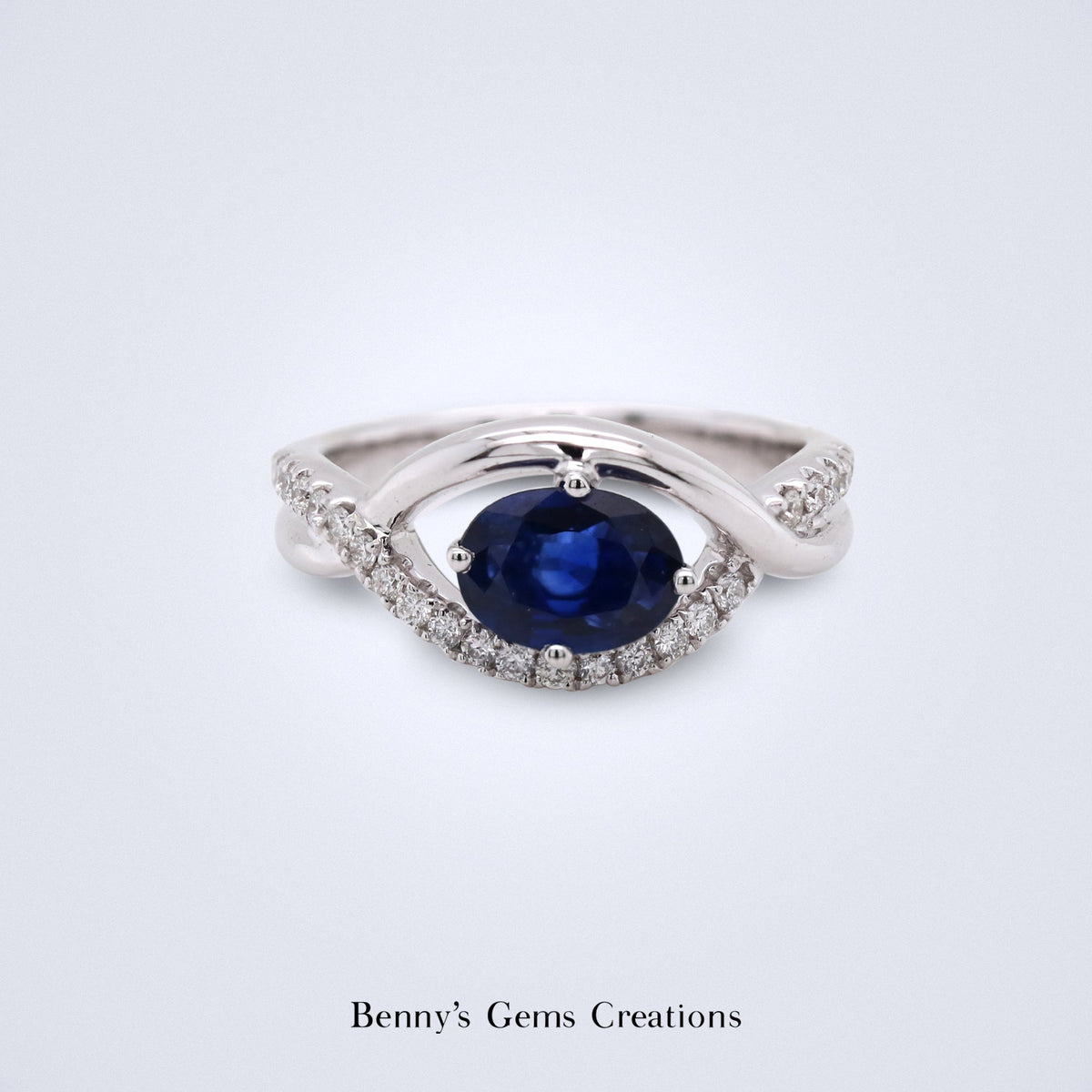 Sapphire Embrace Diamond Ring - Benny's Gems Creations
