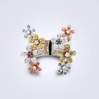 Sapphire Floral Embrace Ring - Benny's Gems Creations