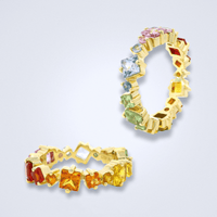 Sapphire Kaleidoscope Eternity Ring - Benny's Gems Creations