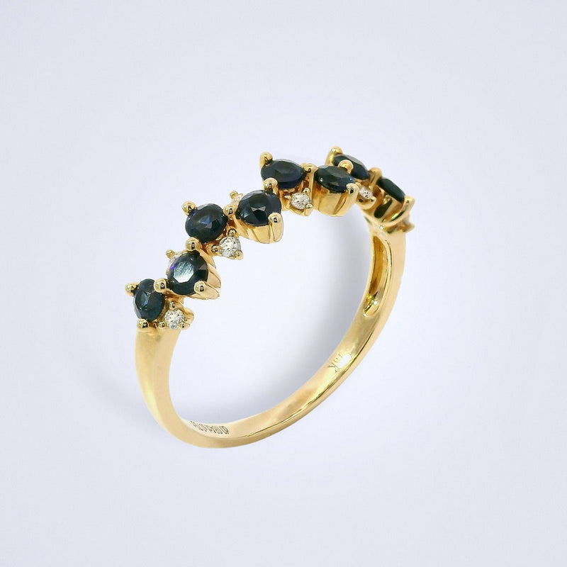 Sapphire Twinkle Diamond Ring - Benny's Gems Creations