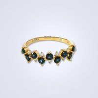 Sapphire Twinkle Diamond Ring - Benny's Gems Creations