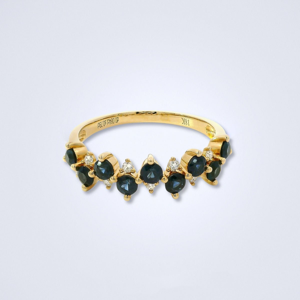 Sapphire Twinkle Diamond Ring - Benny's Gems Creations