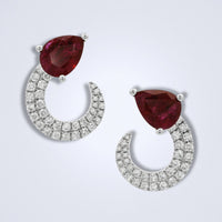 Scarlet Curve Ruby Earrings - Benny's Gems Creations
