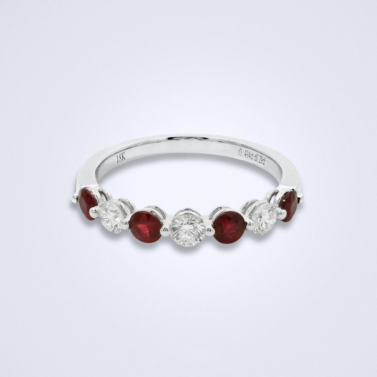 Scarlet Rhythm Ruby Diamond Ring - Benny's Gems Creations