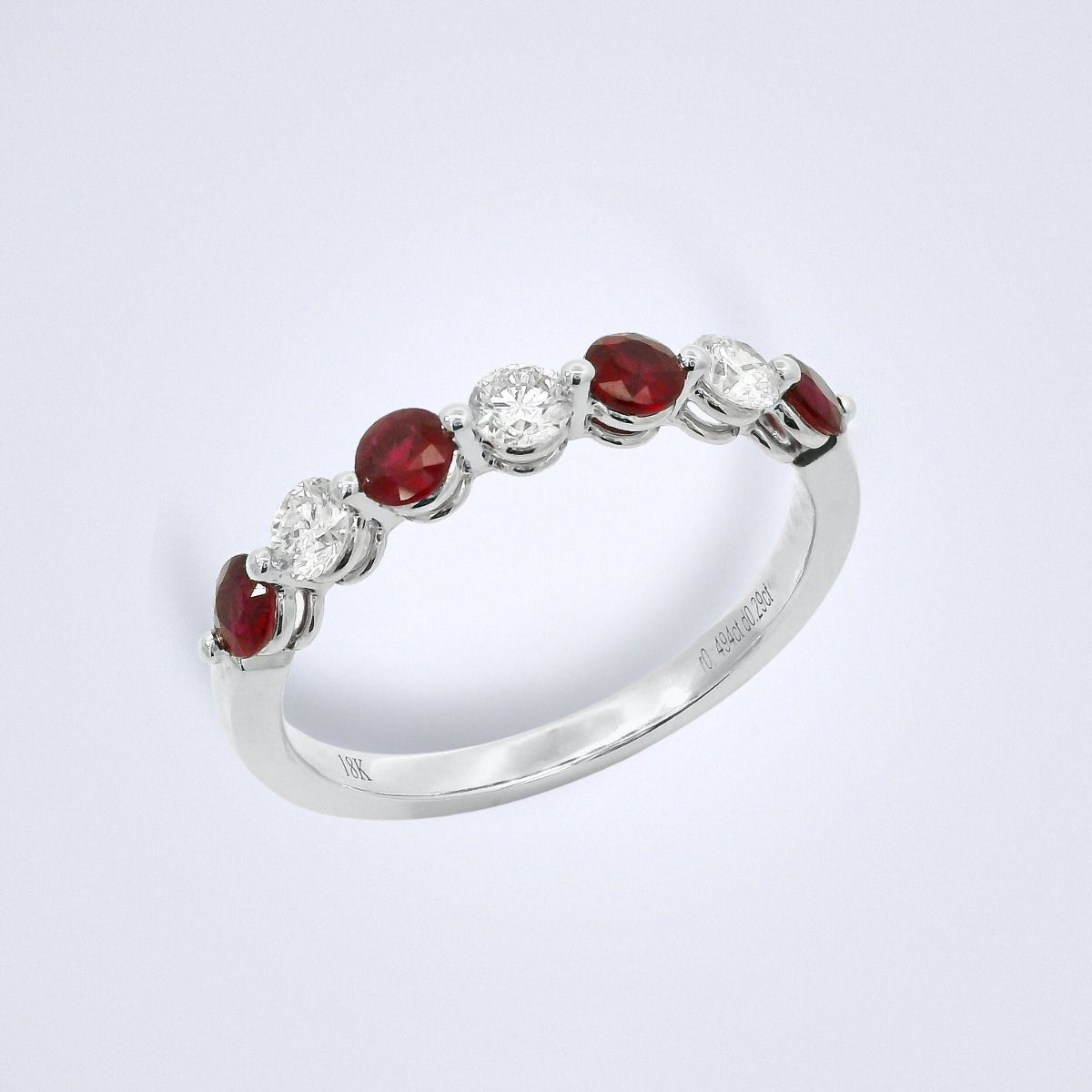 Scarlet Rhythm Ruby Diamond Ring - Benny's Gems Creations