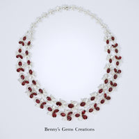 Scarlet Rubies Diamond Necklace - Benny's Gems Creations