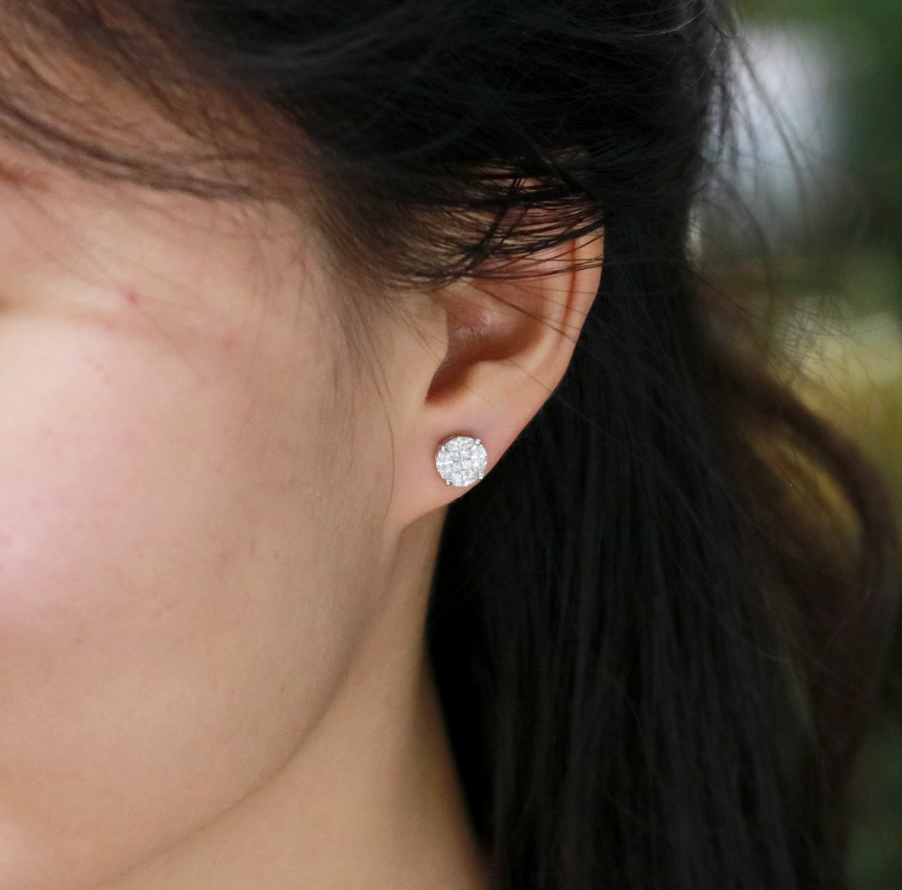 Scintillating Illusion Diamond Earrings - Benny's Gems Creations