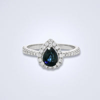 Seraphine Pear Sapphire Diamond Ring - Benny's Gems Creations