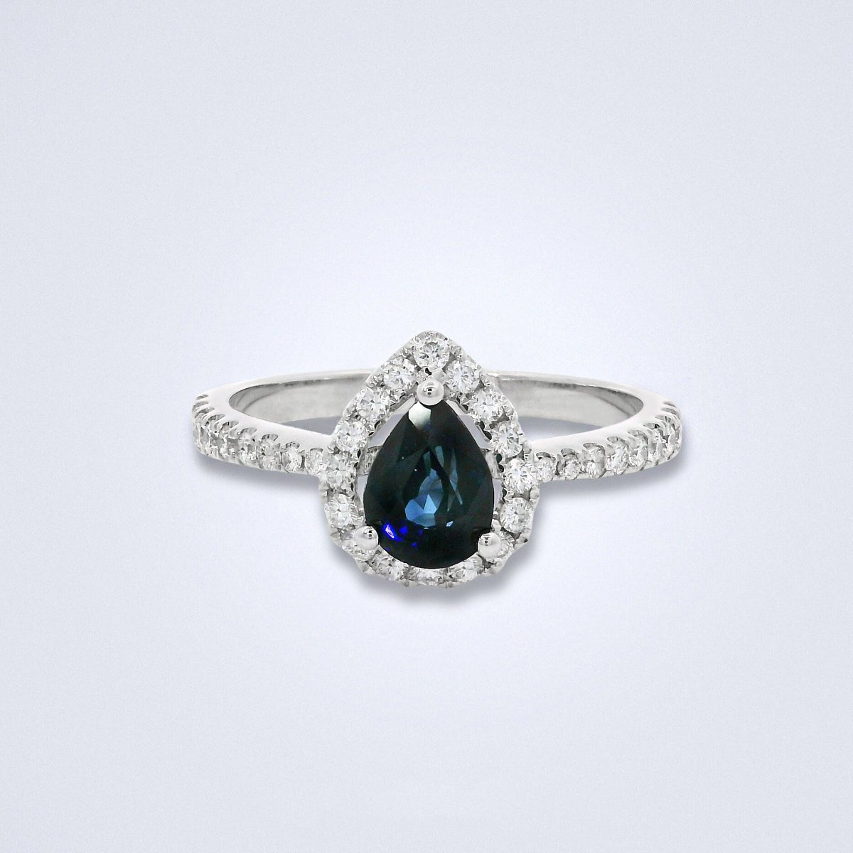 Seraphine Pear Sapphire Diamond Ring - Benny's Gems Creations