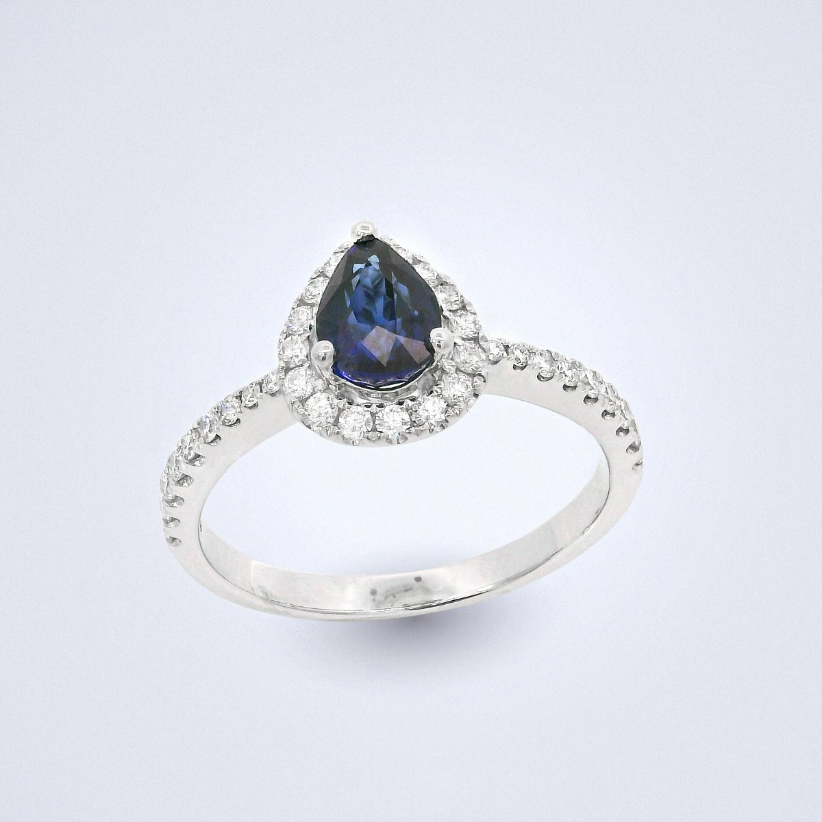 Seraphine Pear Sapphire Diamond Ring - Benny's Gems Creations